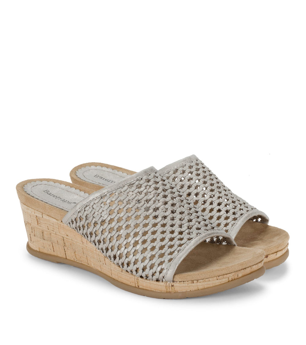 Baretraps Flossey Wedge Slide Sandal Champagne
