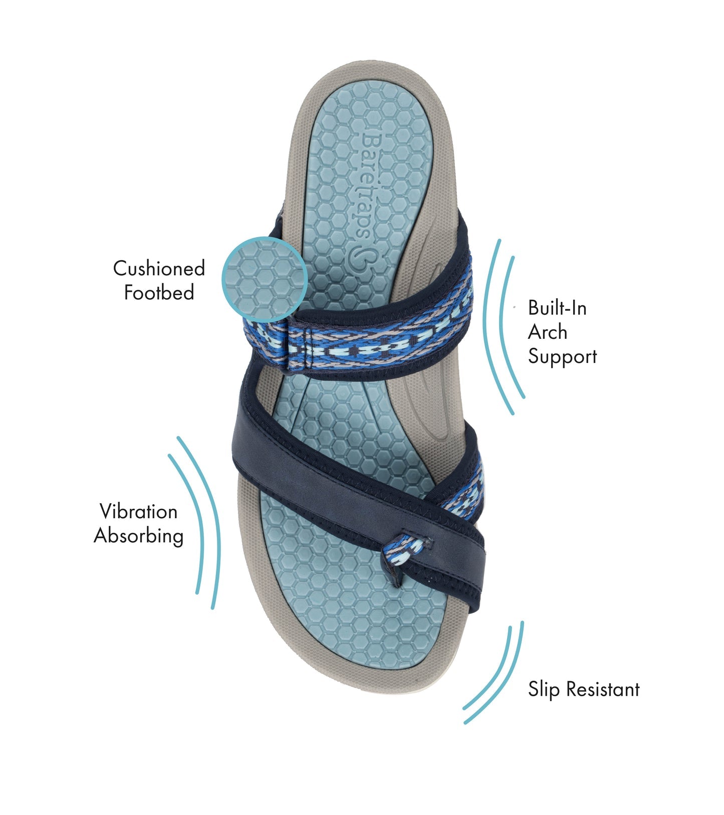 Baretraps Deserae Slide Sandal Navy
