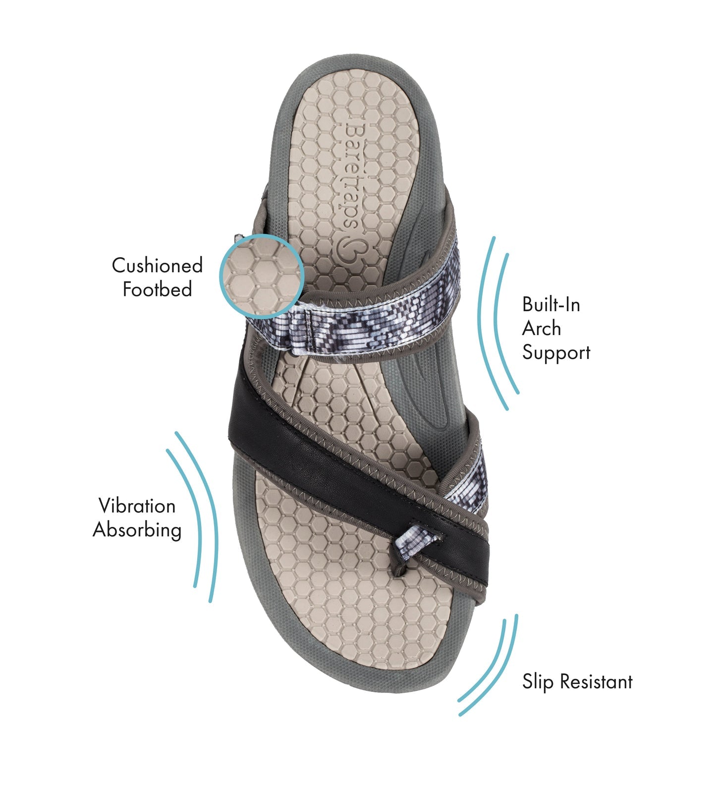 Baretraps Deserae Slide Sandal Dark Grey