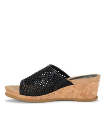 Baretraps Flossey Wedge Slide Sandal Black