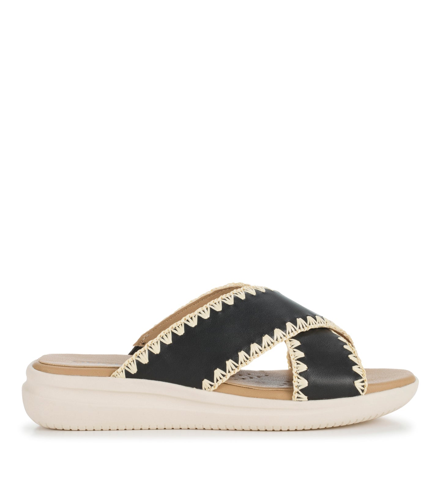 Baretraps Dolinda Slide Sandal Black Leather