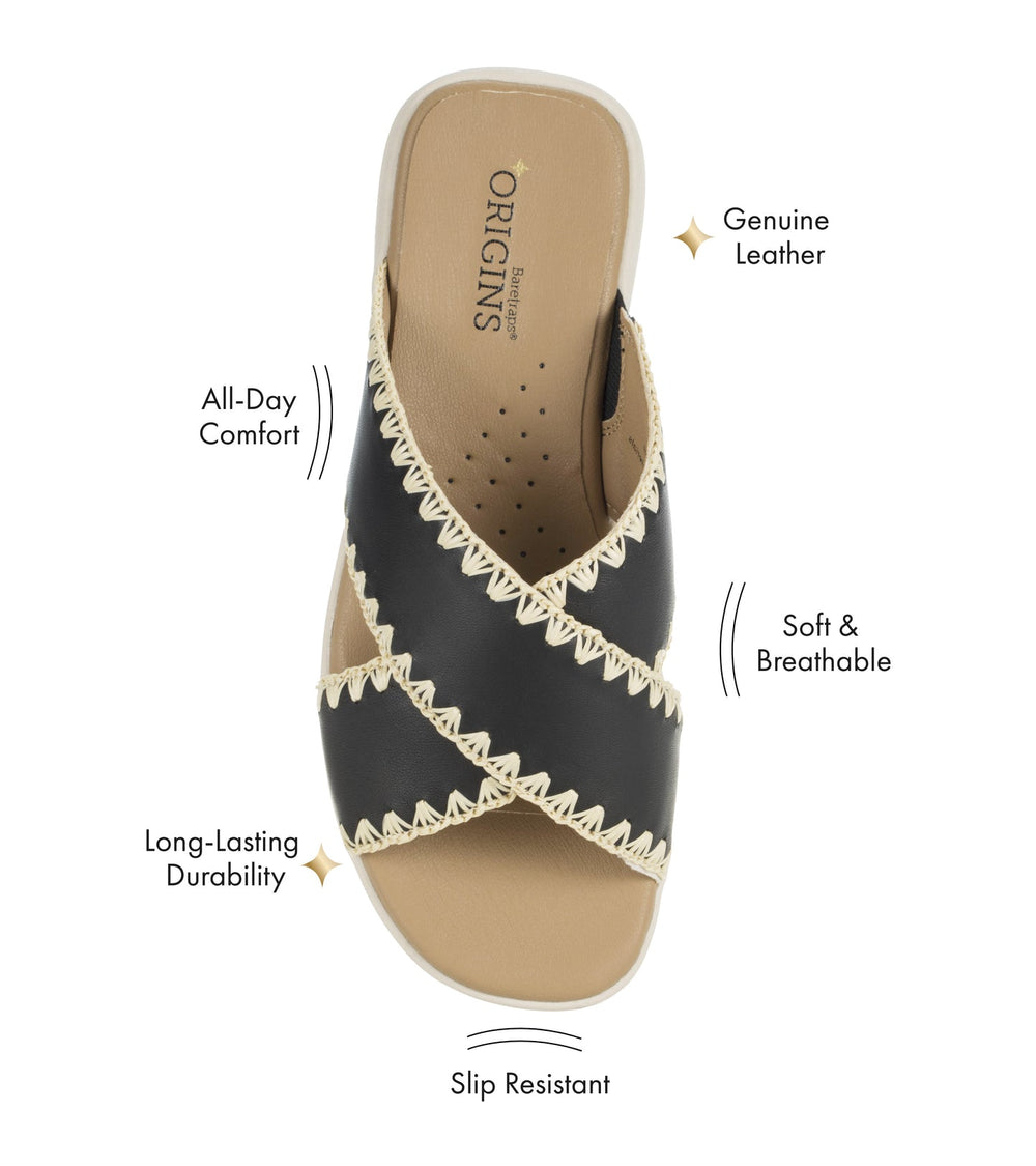 Baretraps Dolinda Slide Sandal Black Leather