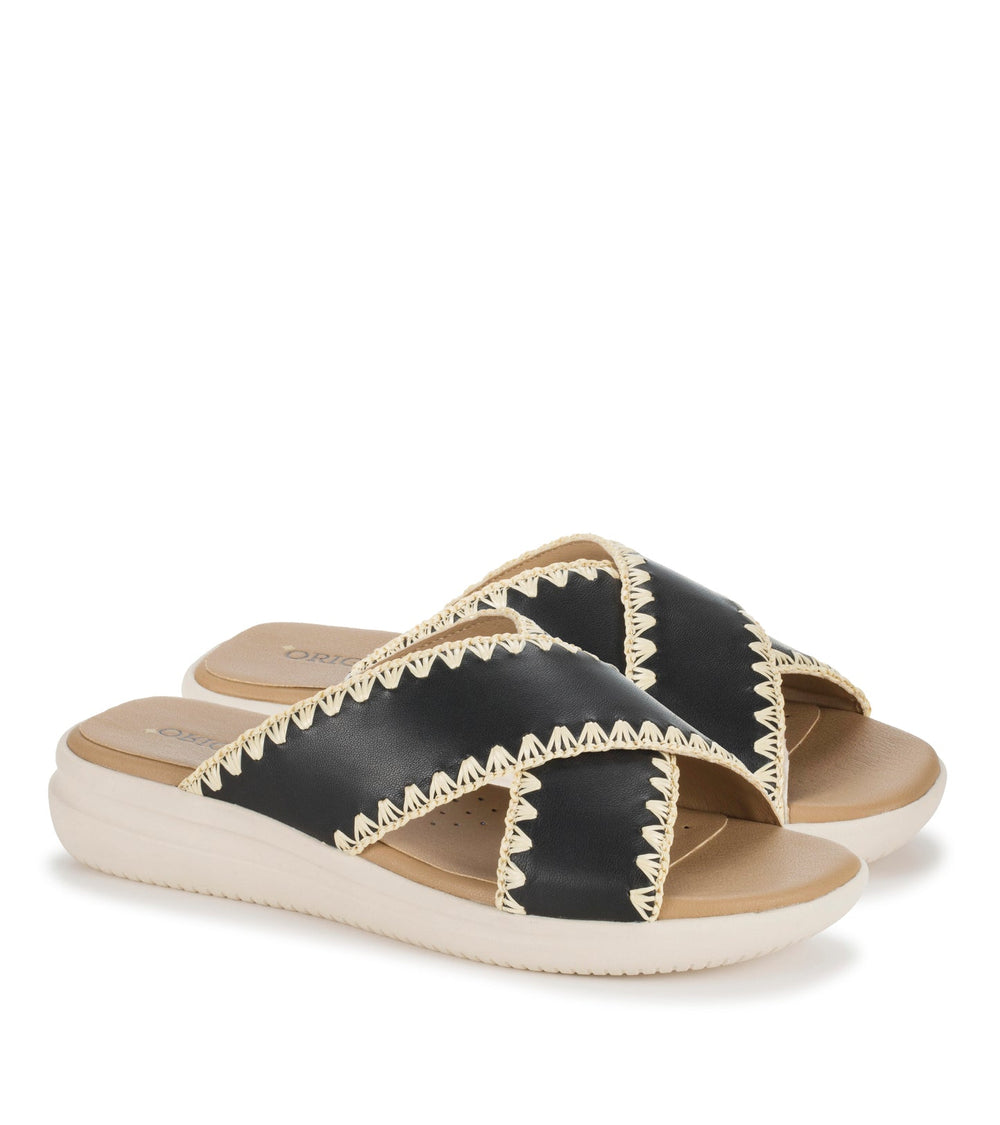 Baretraps Dolinda Slide Sandal Black Leather