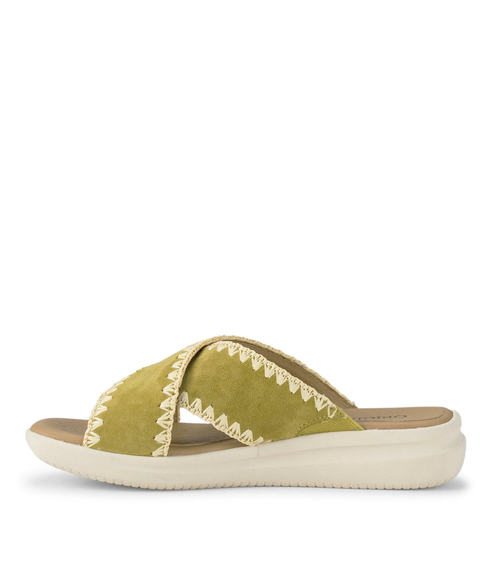 Baretraps Dolinda Slide Sandal Kelp Suede