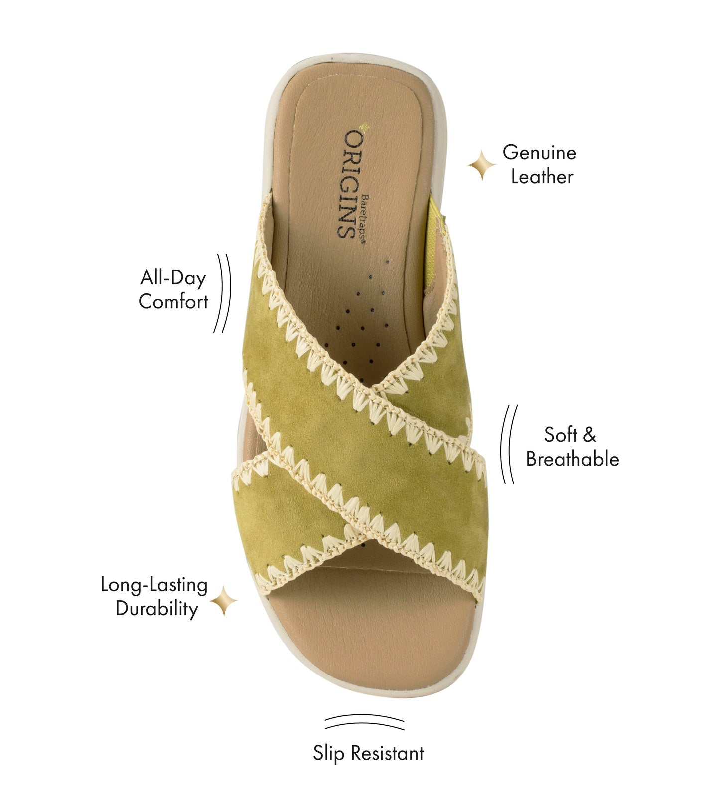 Baretraps Dolinda Slide Sandal Kelp Suede