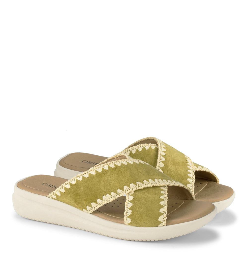 Baretraps Dolinda Slide Sandal Kelp Suede