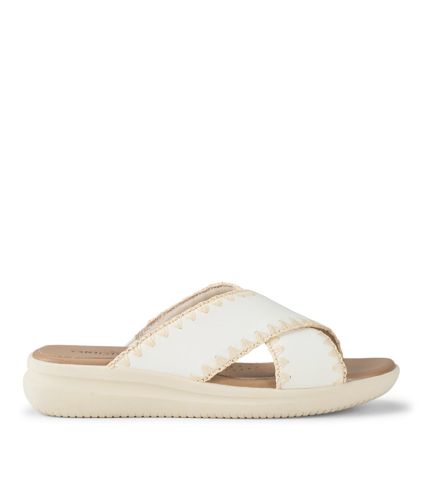 Baretraps Dolinda Slide Sandal Off White Leather
