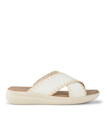 Baretraps Dolinda Slide Sandal Off White Leather
