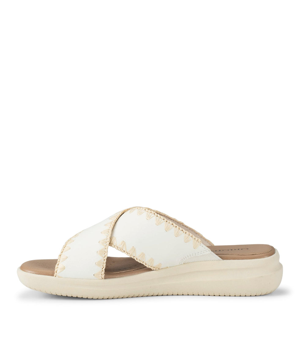 Baretraps Dolinda Slide Sandal Off White Leather