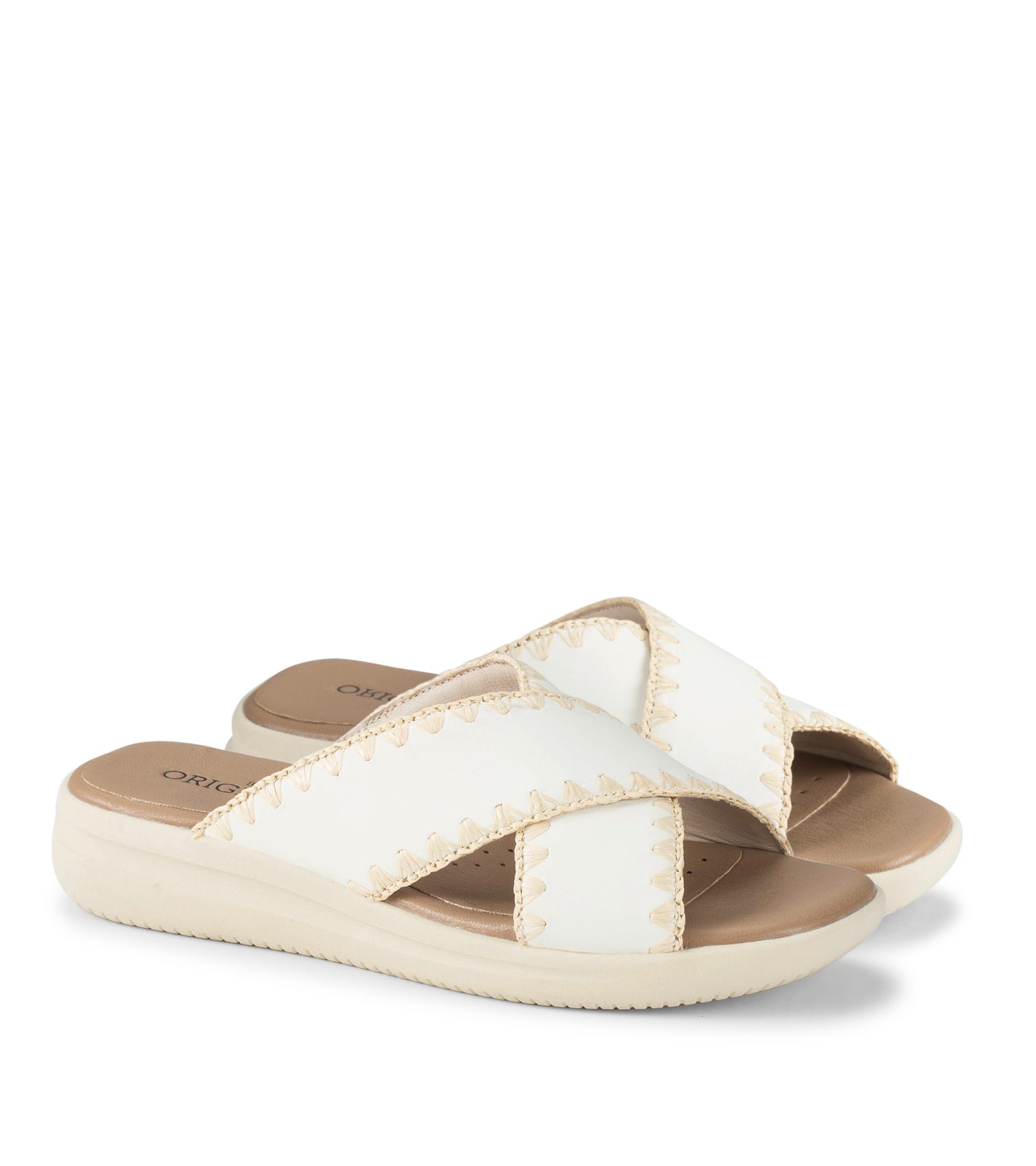 Baretraps Dolinda Slide Sandal Off White Leather