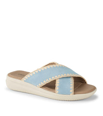 Baretraps Dolinda Slide Sandal Sea Glass Blue Suede