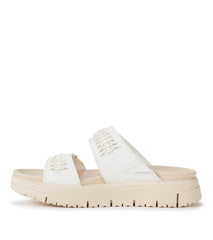Baretraps Haliah Slide Sandal White Leather