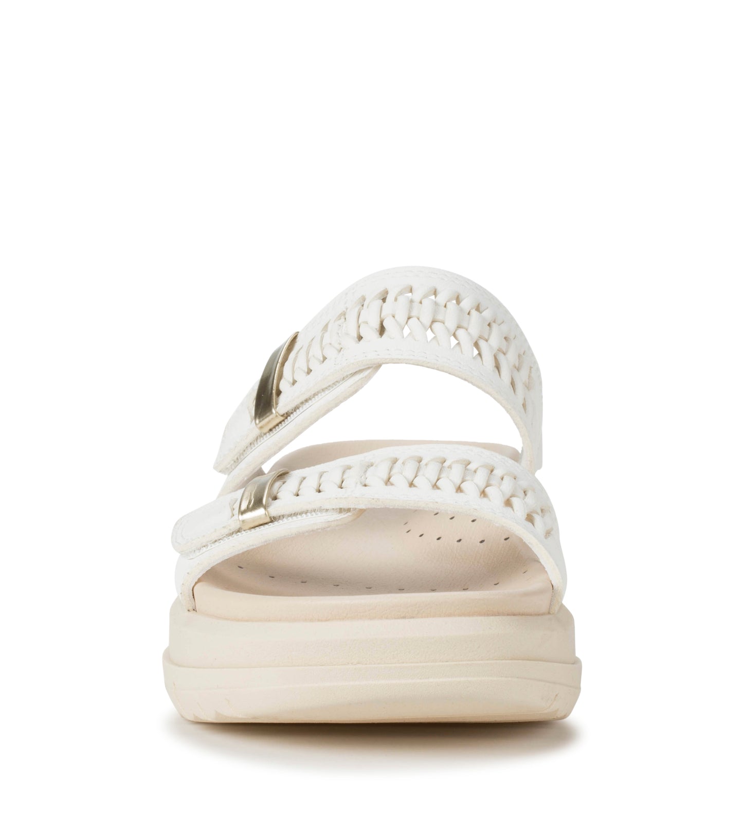Baretraps Haliah Slide Sandal White Leather