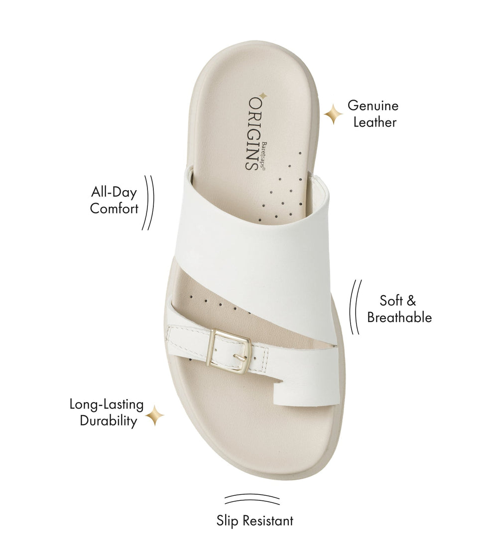 Baretraps Henrika Slide Sandal Off White Leather