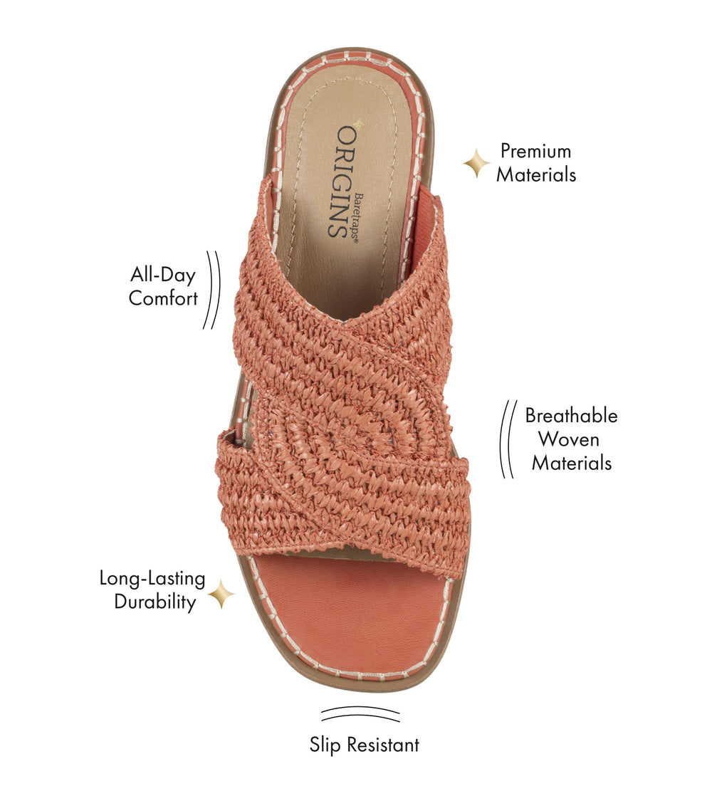 Baretraps Navene Slide Sandal Orange Aid