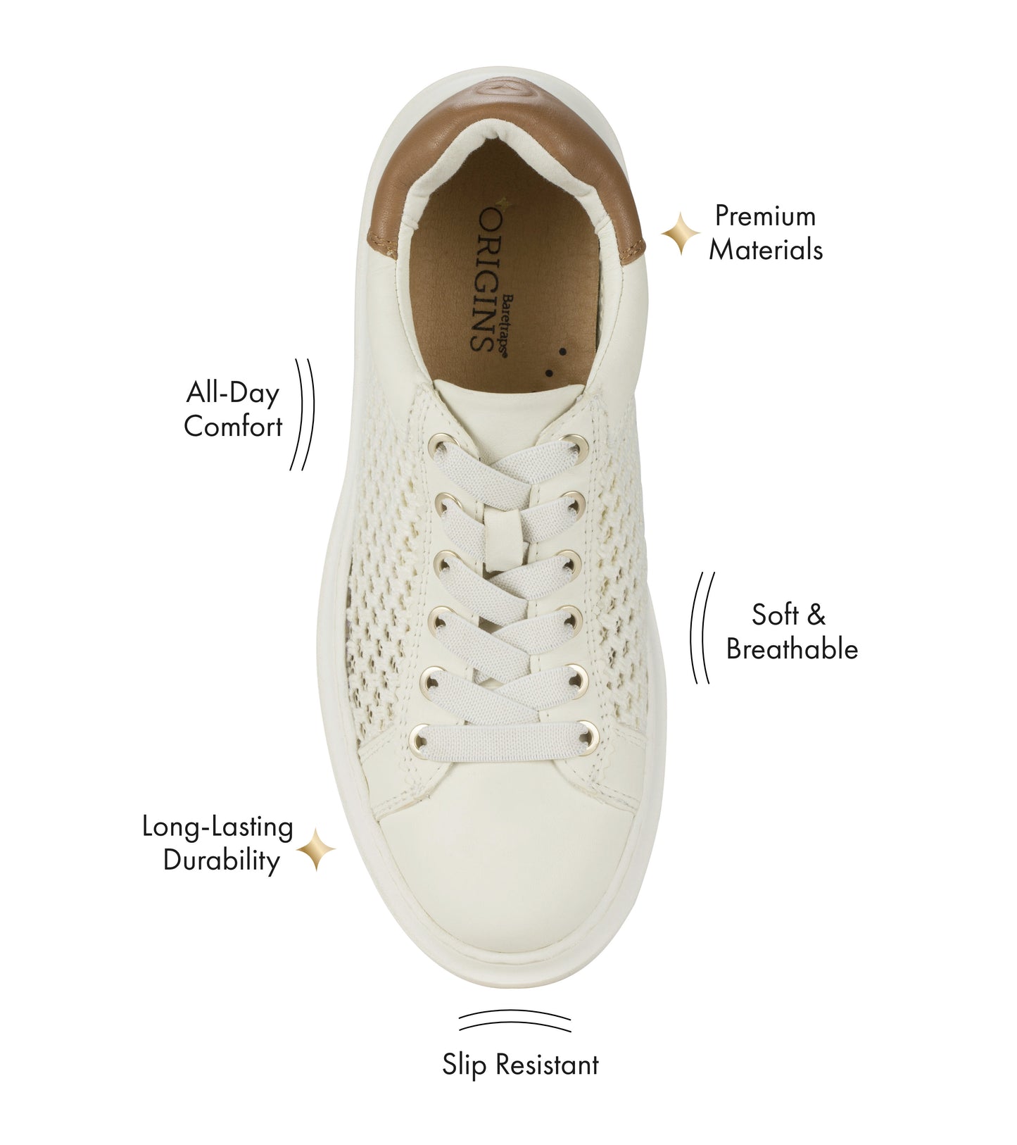 Baretraps Tiara Sneaker Off White Leather