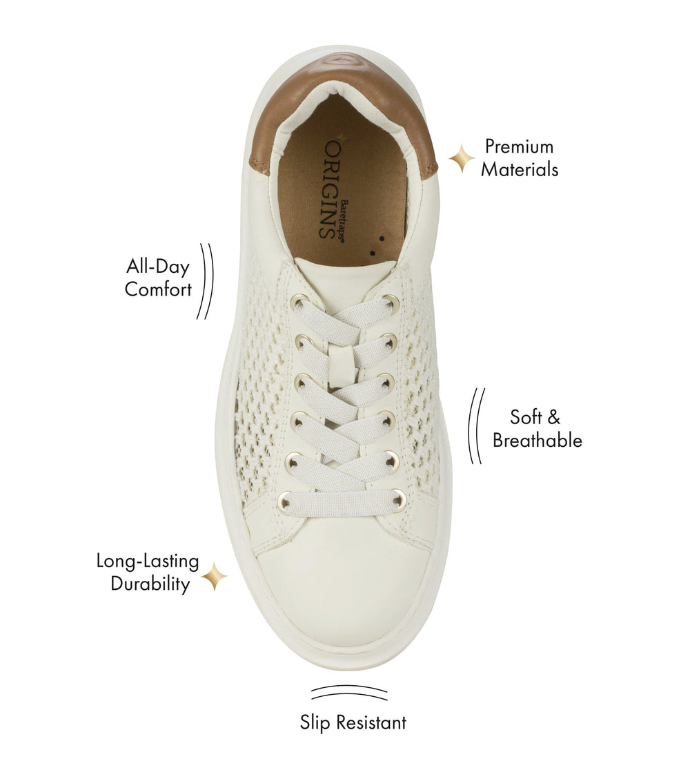 Baretraps Tiara Sneaker Off White Leather