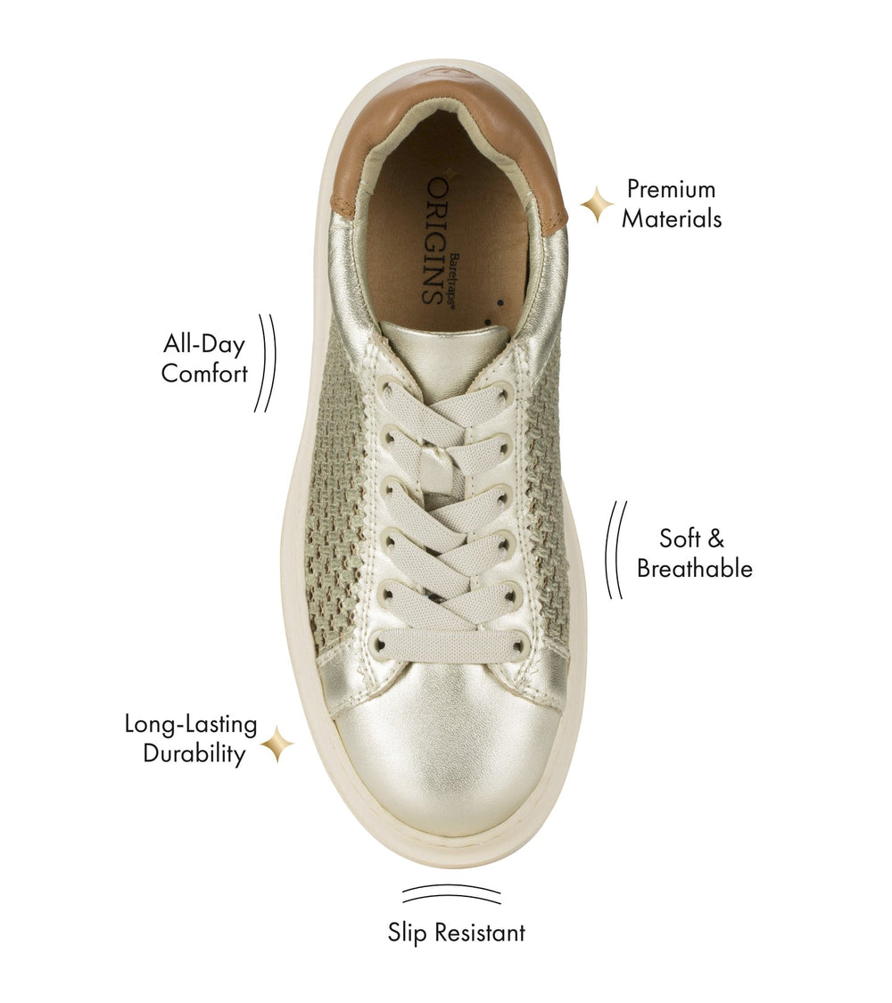 Baretraps Tiara Sneaker Champagne Leather