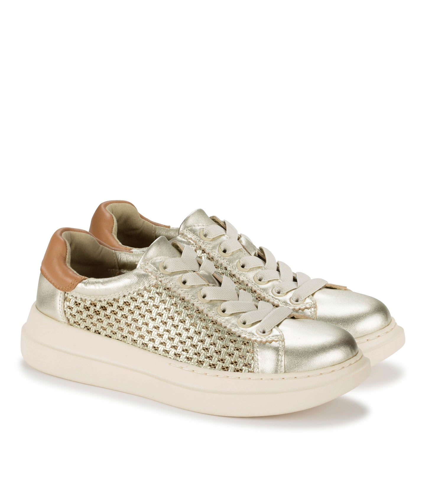 Baretraps Tiara Sneaker Champagne Leather