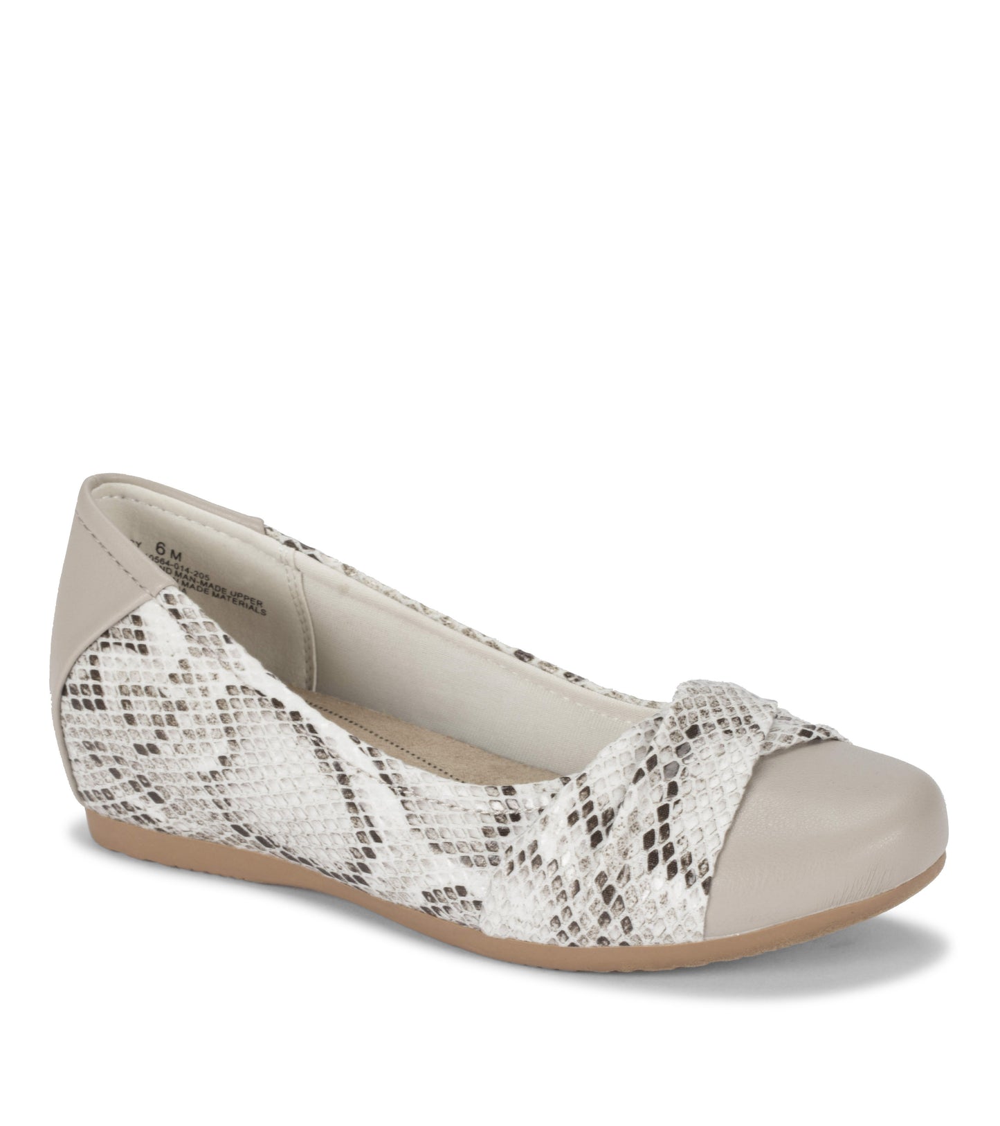 Baretraps Mitsy Casual Flat Cream Multi Snake