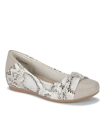 Baretraps Mitsy Casual Flat Cream Multi Snake