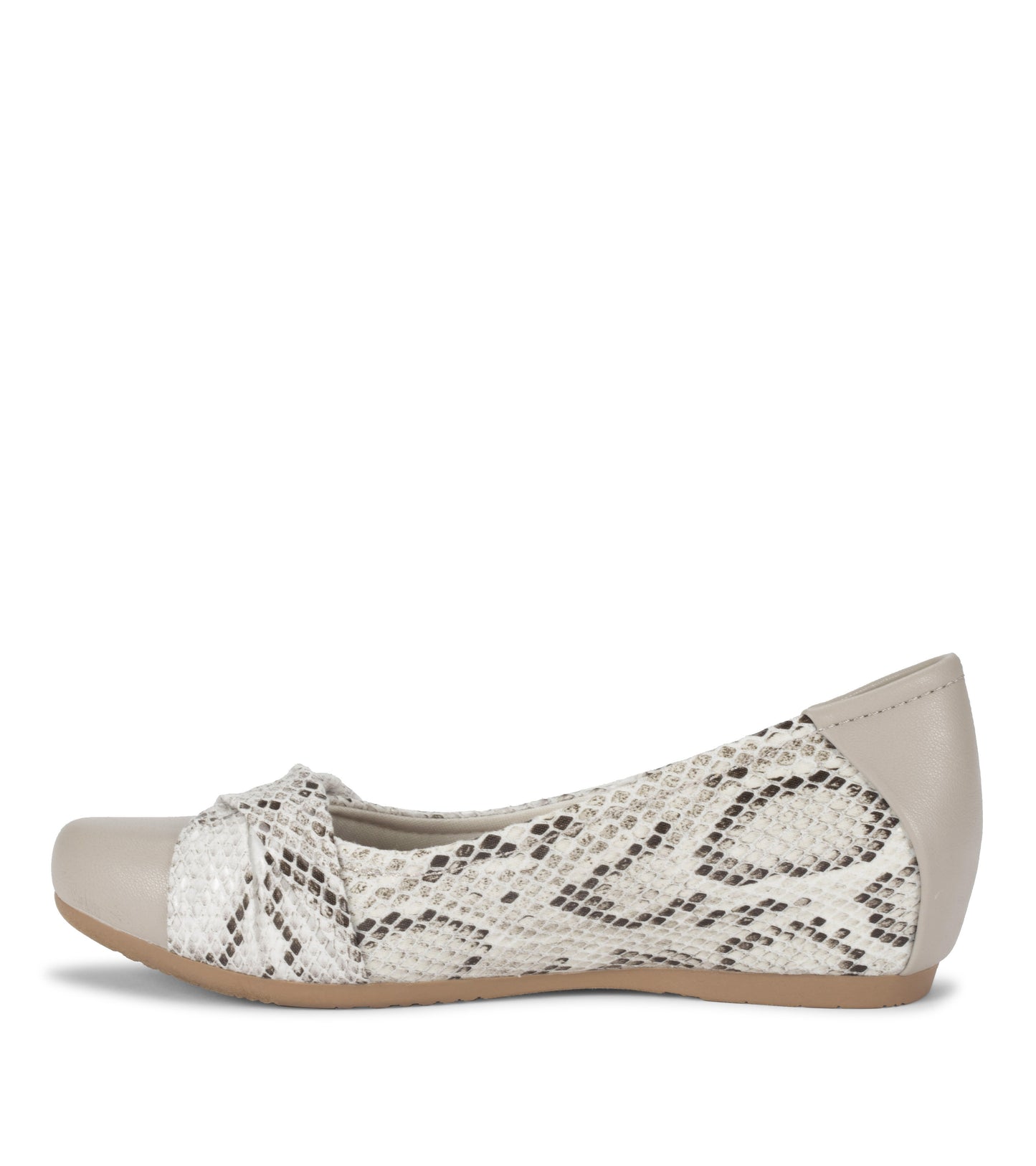Baretraps Mitsy Casual Flat Cream Multi Snake