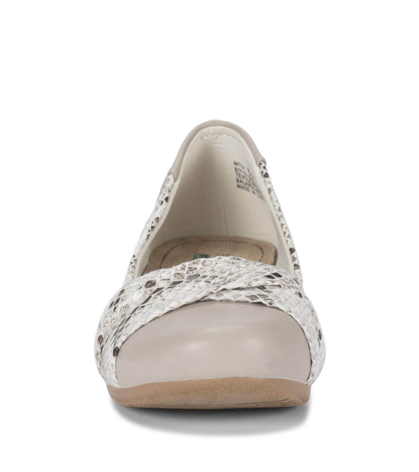 Baretraps Mitsy Casual Flat Cream Multi Snake