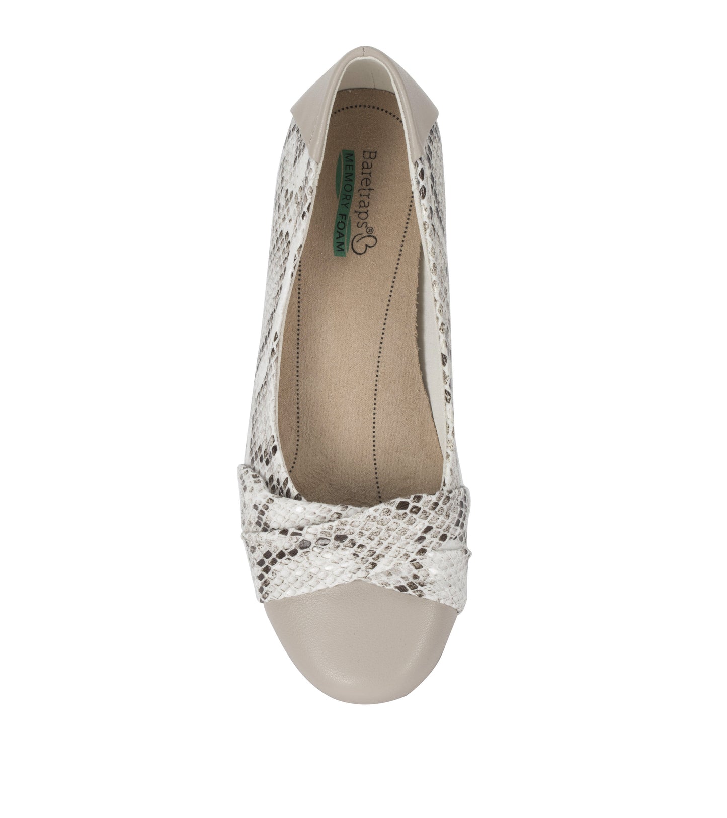 Baretraps Mitsy Casual Flat Cream Multi Snake