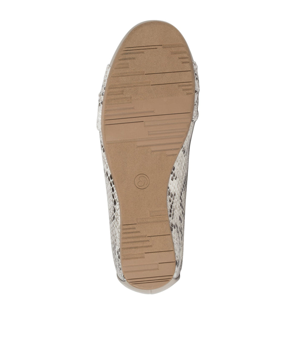 Baretraps Mitsy Casual Flat Cream Multi Snake