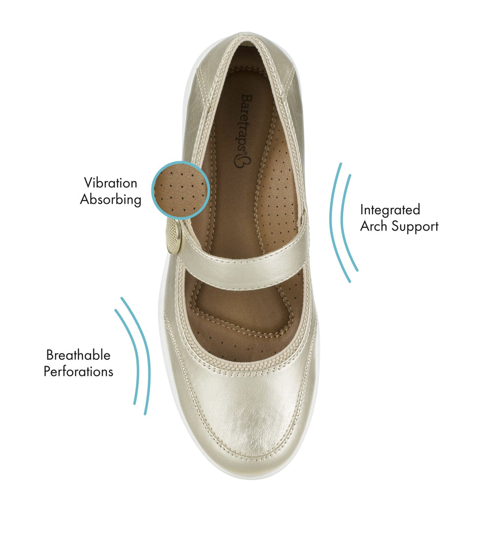 Baretraps Joesie Mary Jane Flat Champagne