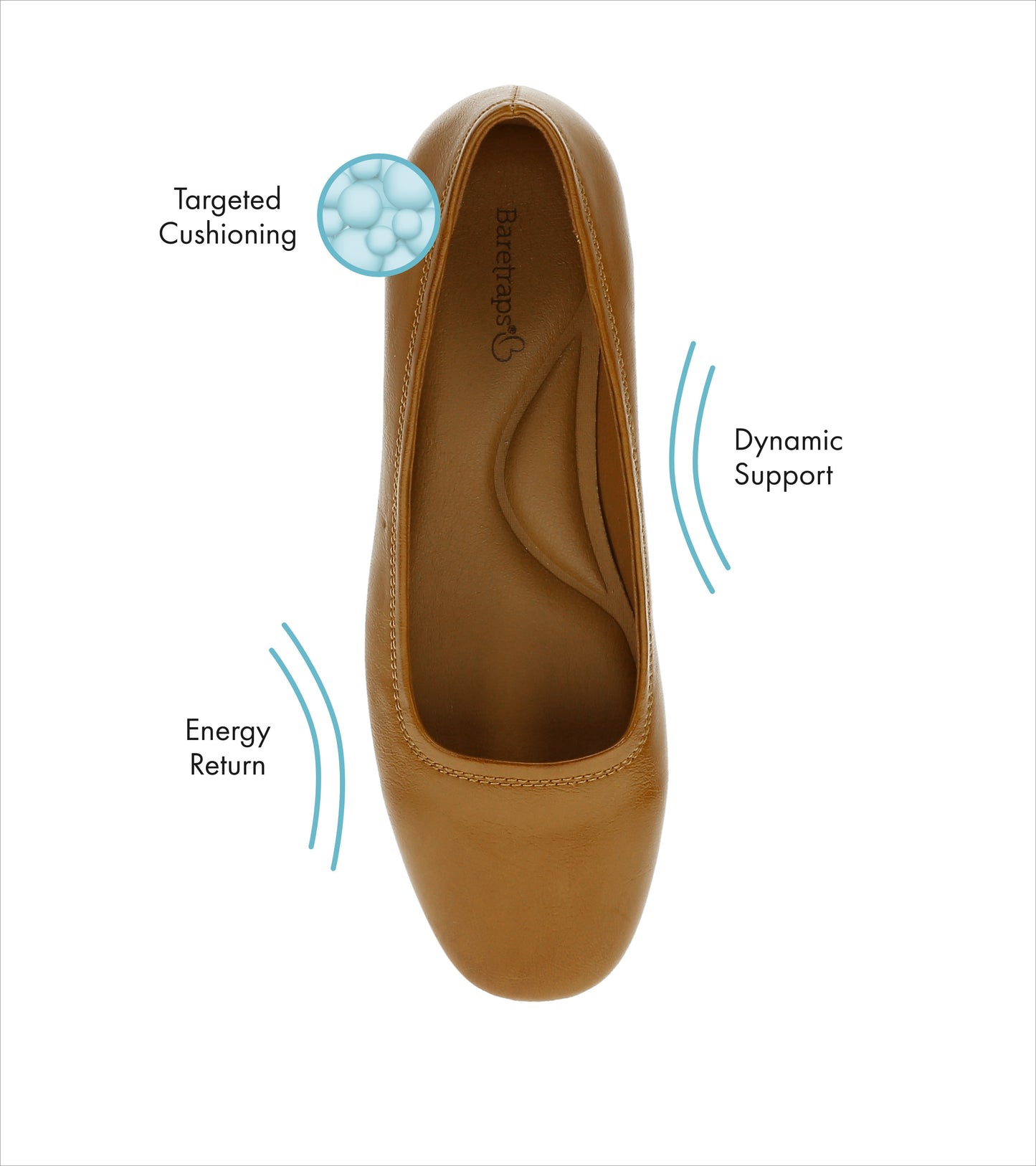 Baretraps Covette Wedge Slip On Dark Cognac
