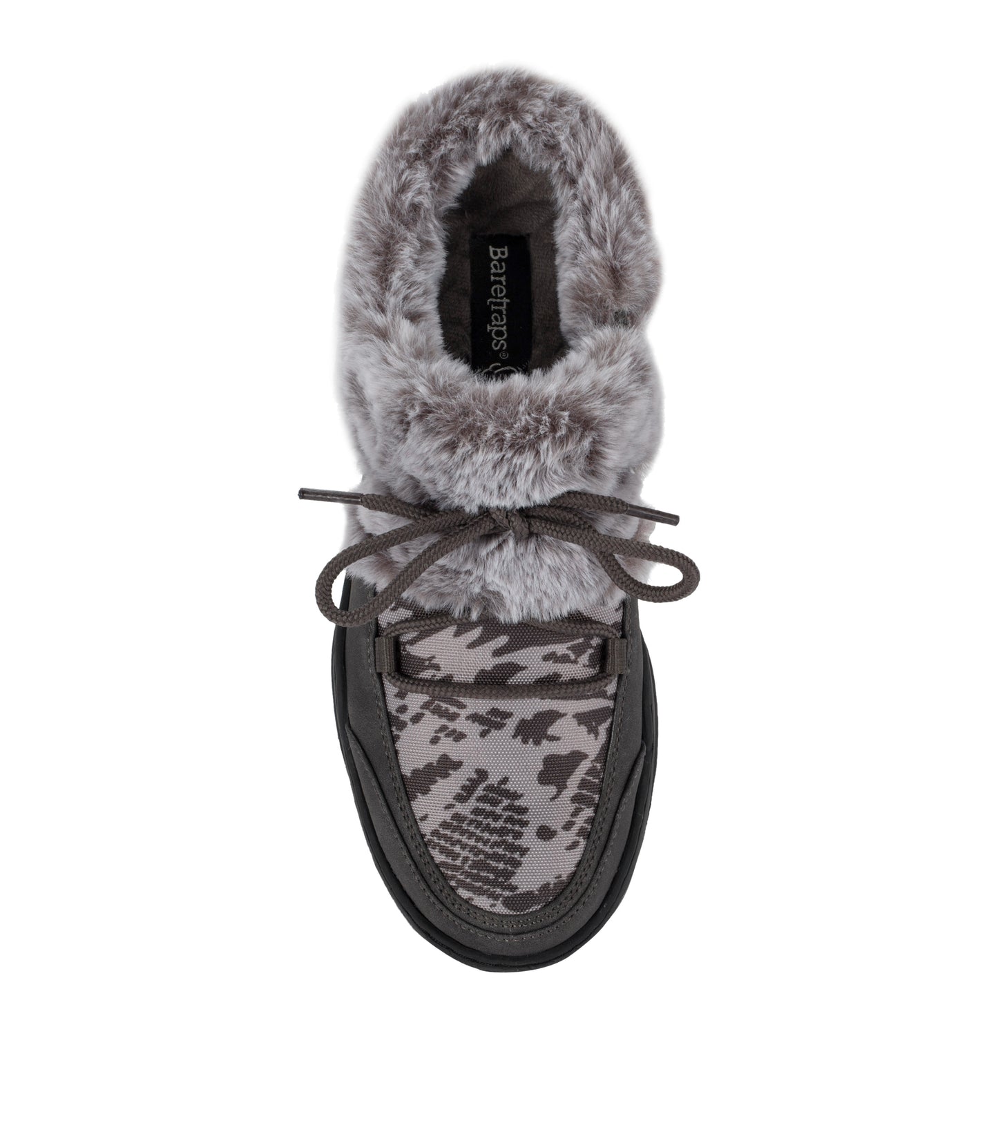 Baretraps Landon Clog Slipper Dark Grey Zebra