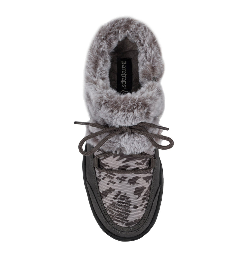 Baretraps Landon Clog Slipper Dark Grey Zebra