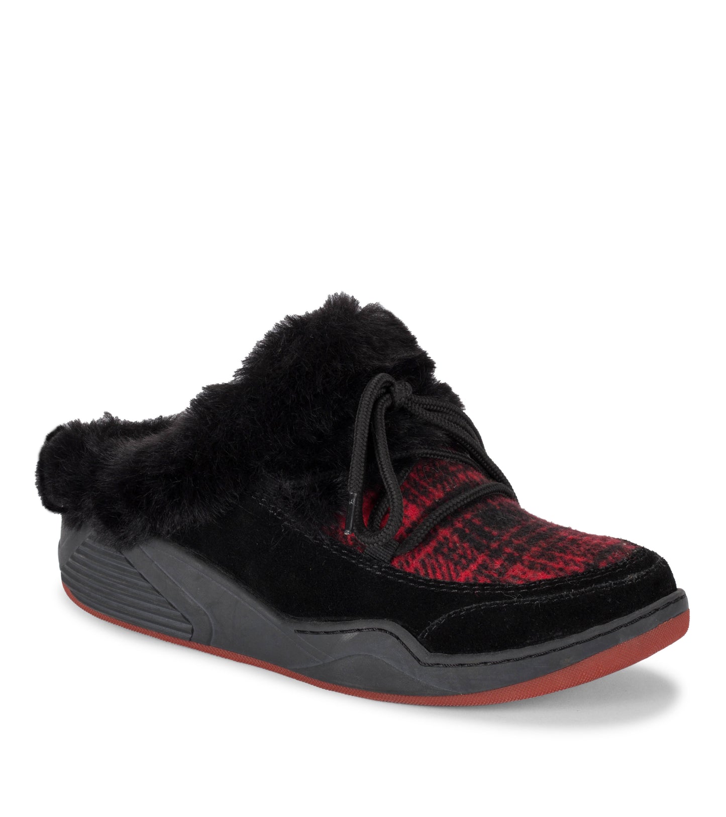 Baretraps Landon Clog Slipper Black/Red