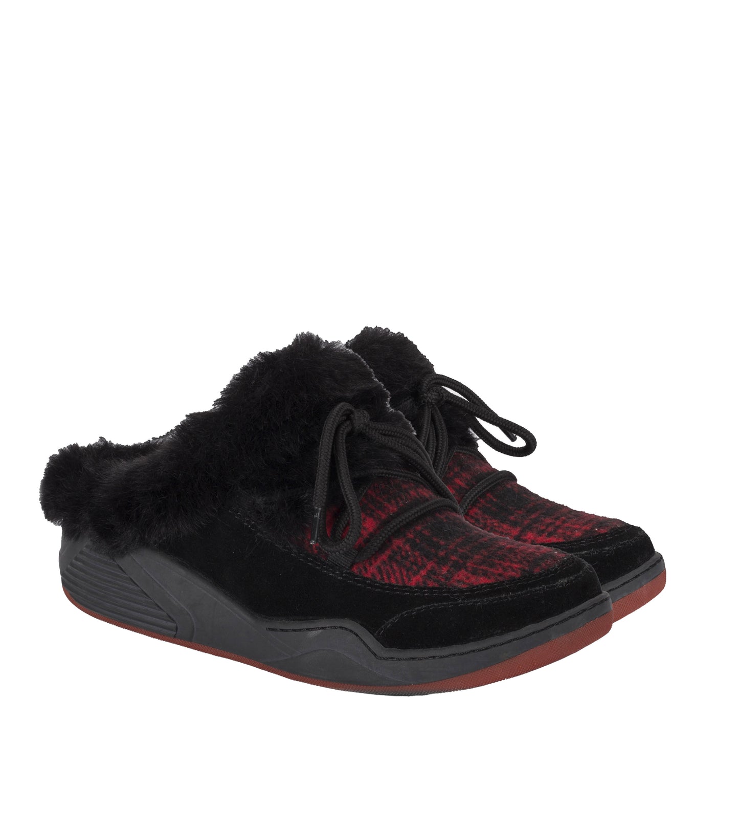 Baretraps Landon Clog Slipper Black/Red