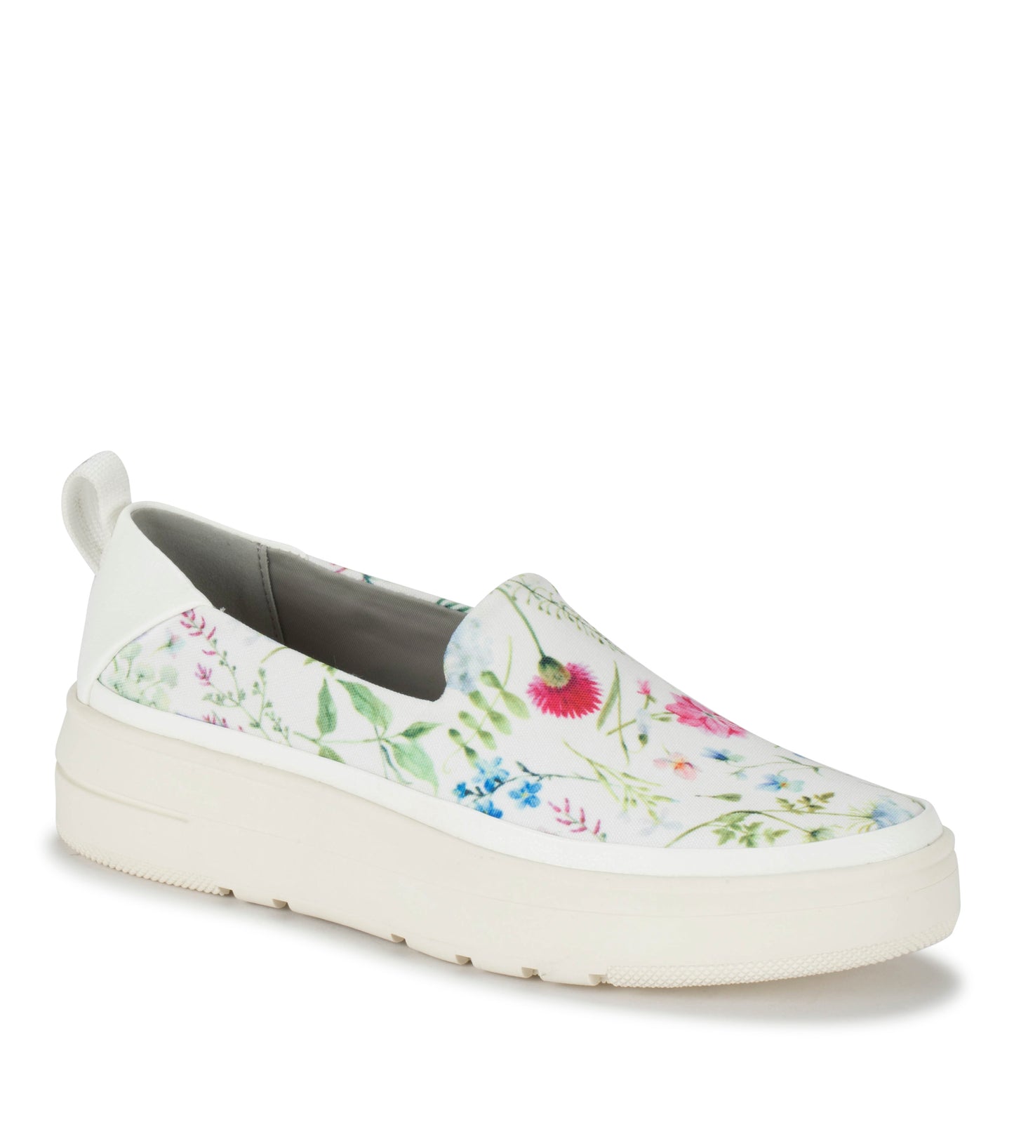 Baretraps Nevin Slip On Sneaker White Multi Flower Canvas