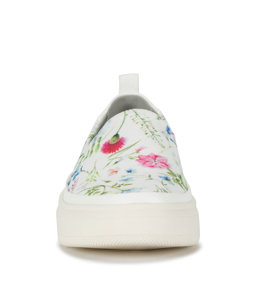 Baretraps Nevin Slip On Sneaker White Multi Flower Canvas