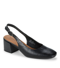 Baretraps Ester Block Heel Slingback Pump Black/Black