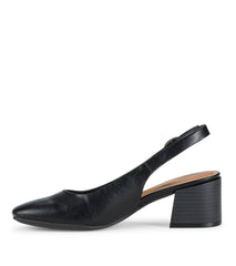 Baretraps Ester Block Heel Slingback Pump Black/Black