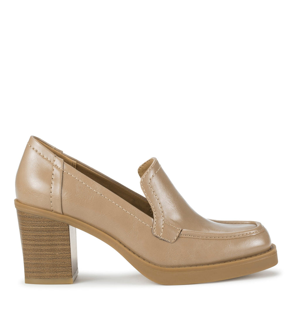 Baretraps Gretel Block Heel Loafer Taupe