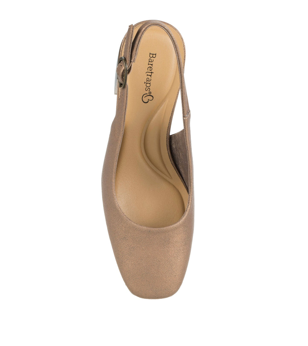 Baretraps Ester Block Heel Slingback Pump Bronze