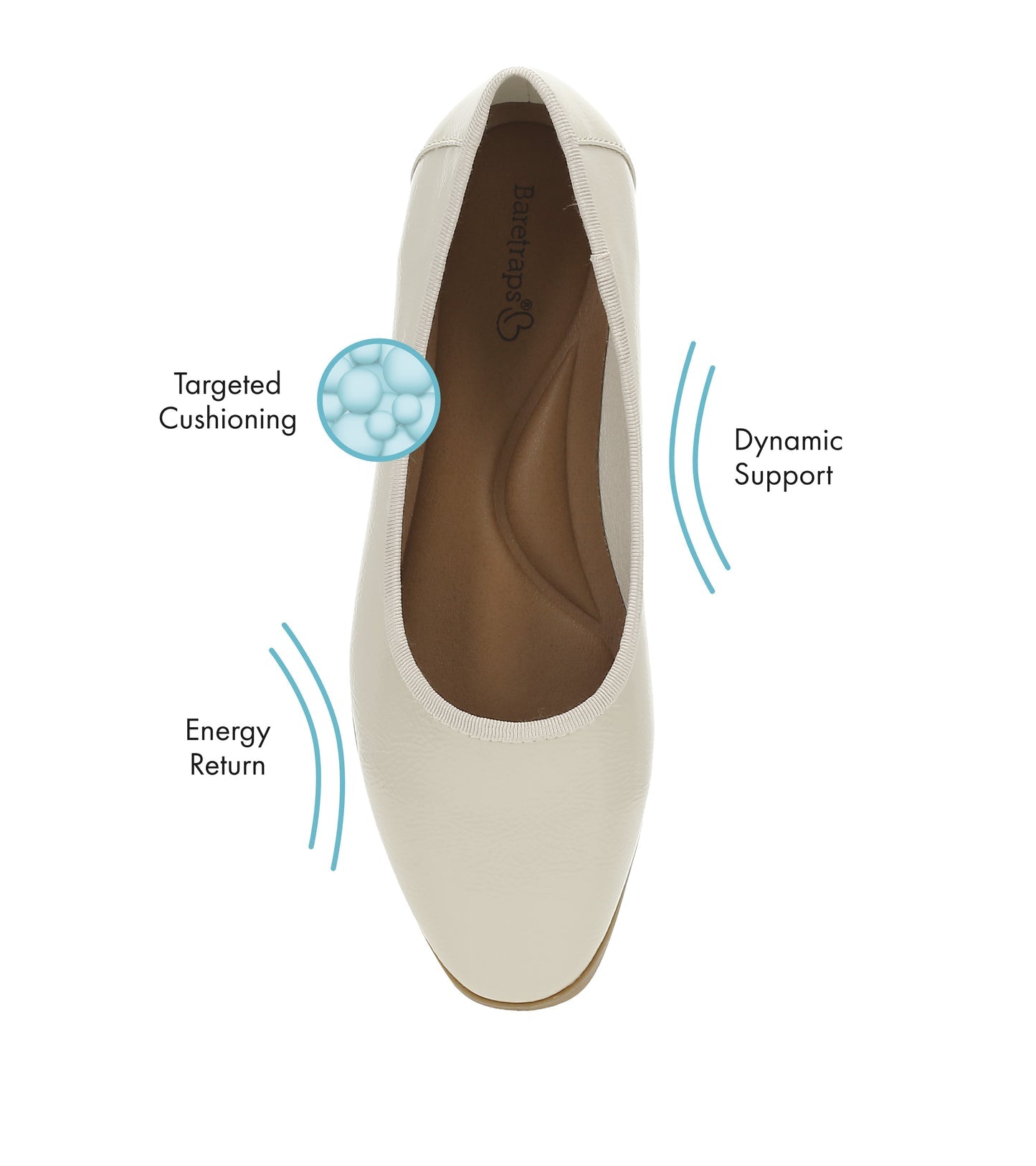 Baretraps Tania Casual Flat Ivory