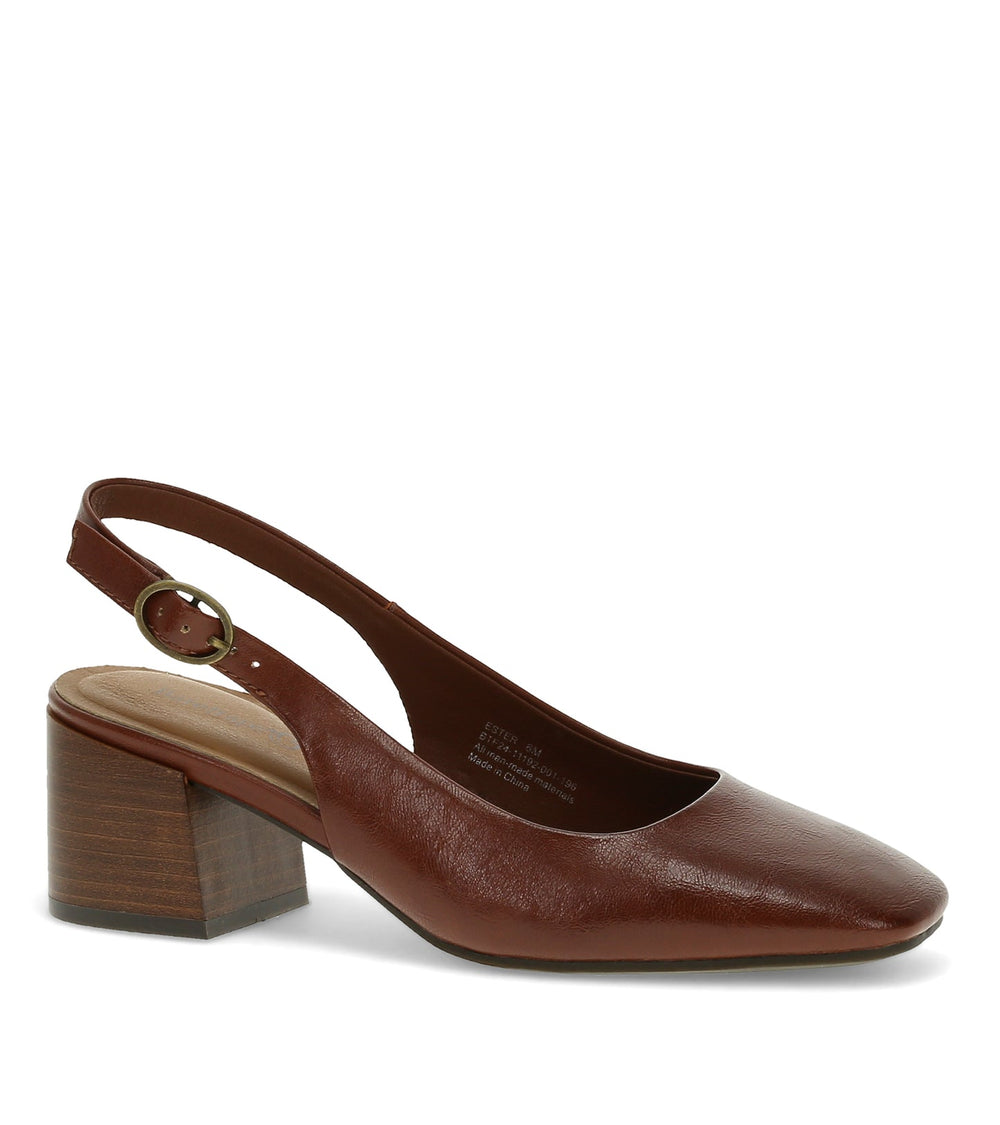 Baretraps Ester Block Heel Slingback Pump Mahogany