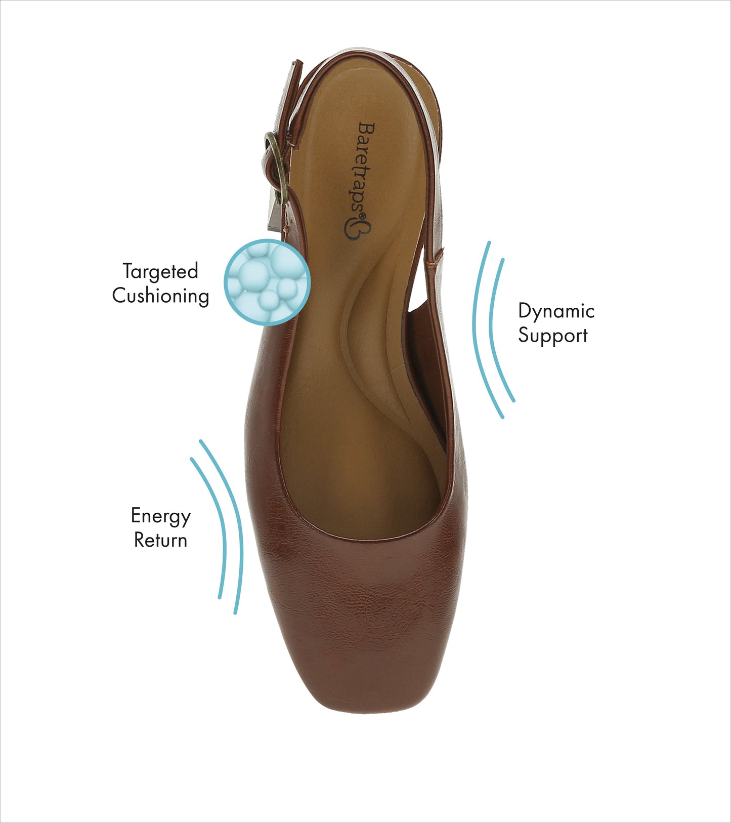 Baretraps Ester Block Heel Slingback Pump Mahogany