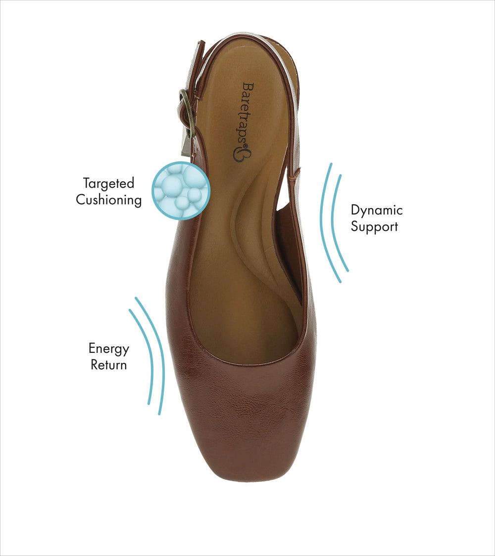 Baretraps Ester Block Heel Slingback Pump Mahogany