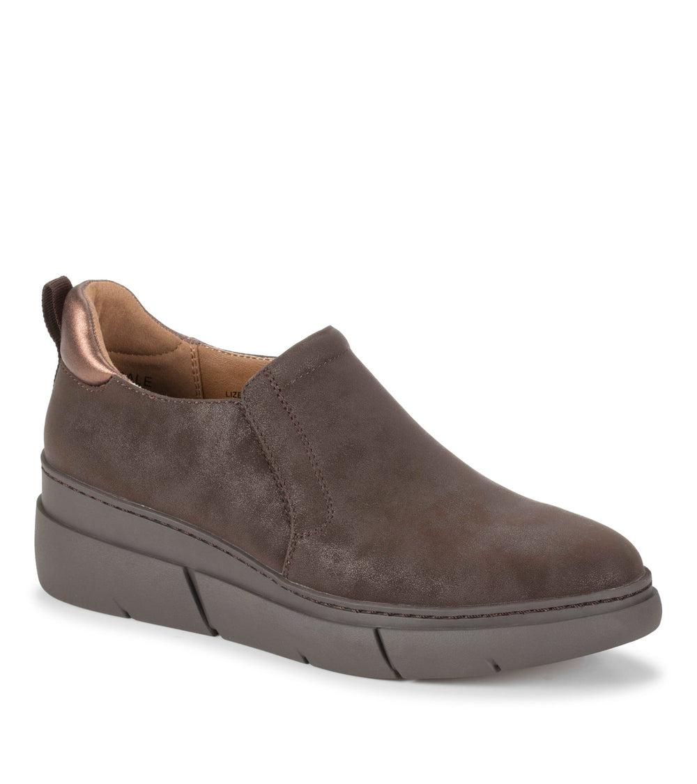 Baretraps Lizett Wedge Slip On Dark Brown
