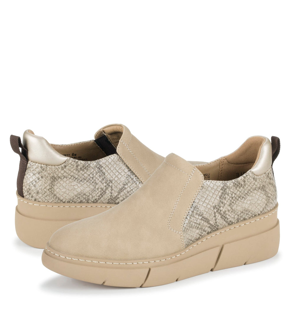 Baretraps Lizett Wedge Slip On Beige