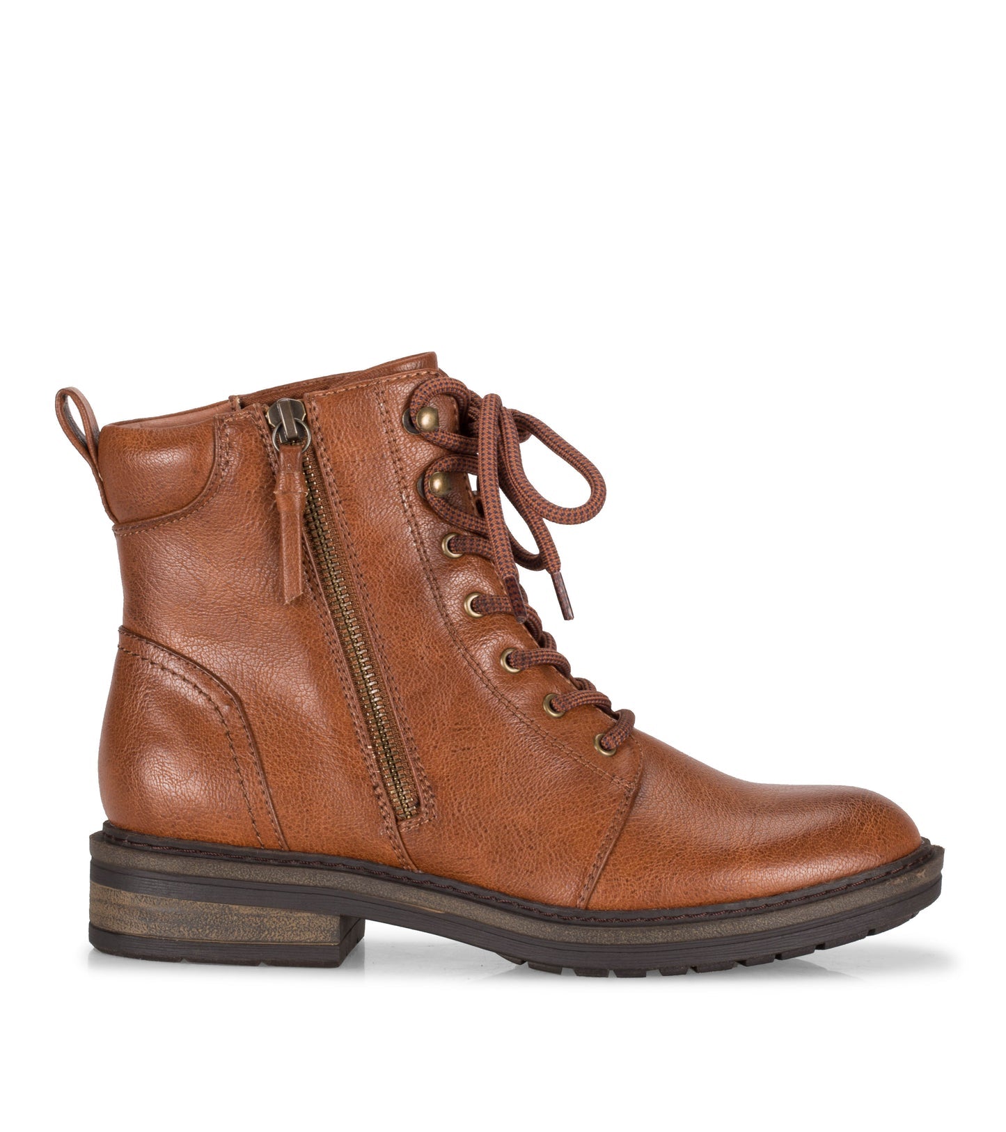 Baretraps Amysue Lace Up Bootie Cognac
