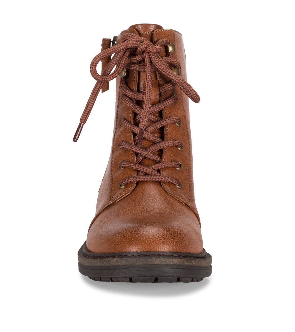 Baretraps Amysue Lace Up Bootie Cognac