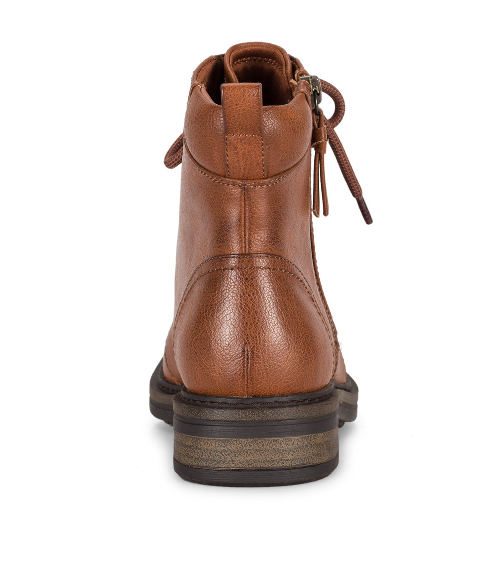 Baretraps Amysue Lace Up Bootie Cognac